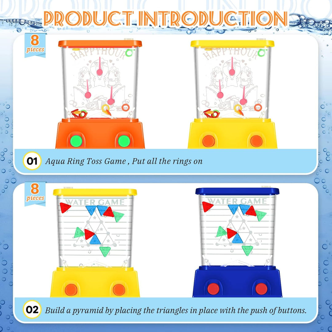 Zhanmai 16 piezas de juegos de agua de mano, mini arcada de peces d...