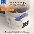 PAPIFEED - Comedero automático para gatos con aplicación, alimentador automático WiFi para gatos, dispensador de comida para gatos de alimentación lenta de 3 litros para alimentos secos, fuente de