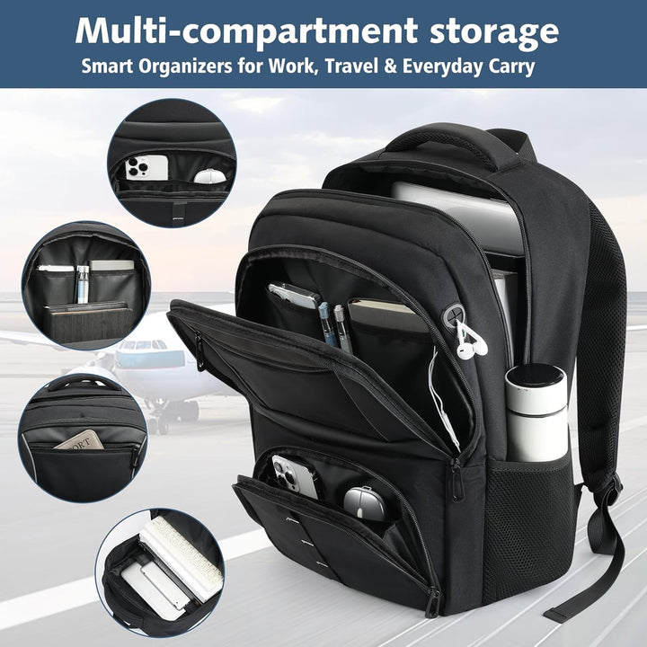 Mochila ligera para laptop, se adapta a mochila delgada de 17.3 pul...