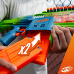 Nerf Elite 2.0 - Pistola motorizada de doble perforación, 50 dardos, 2 clips de 10 dardos, a partir de 8 años