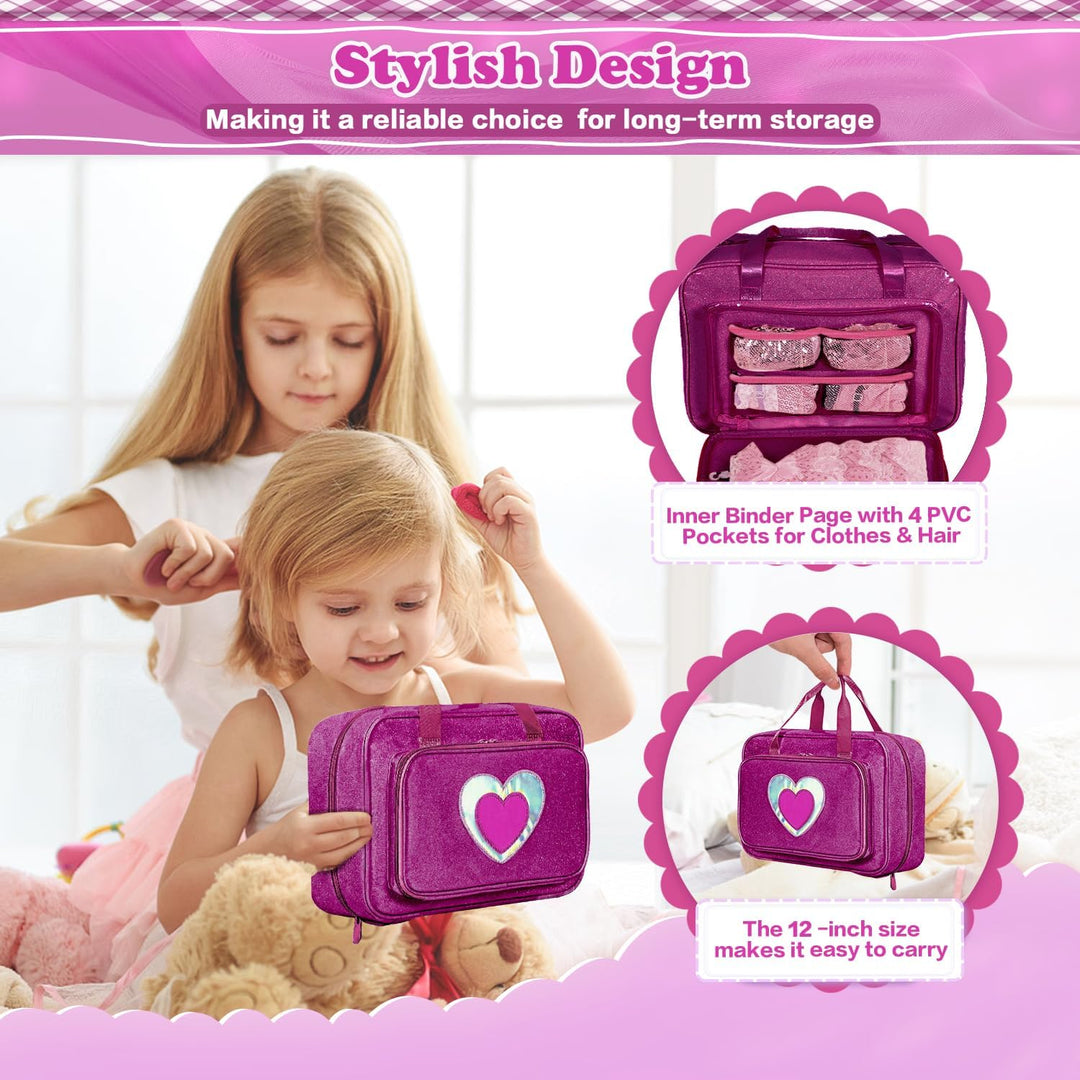 LININYHAO Estuche de transporte compatible con muñecas Barbie de 12...