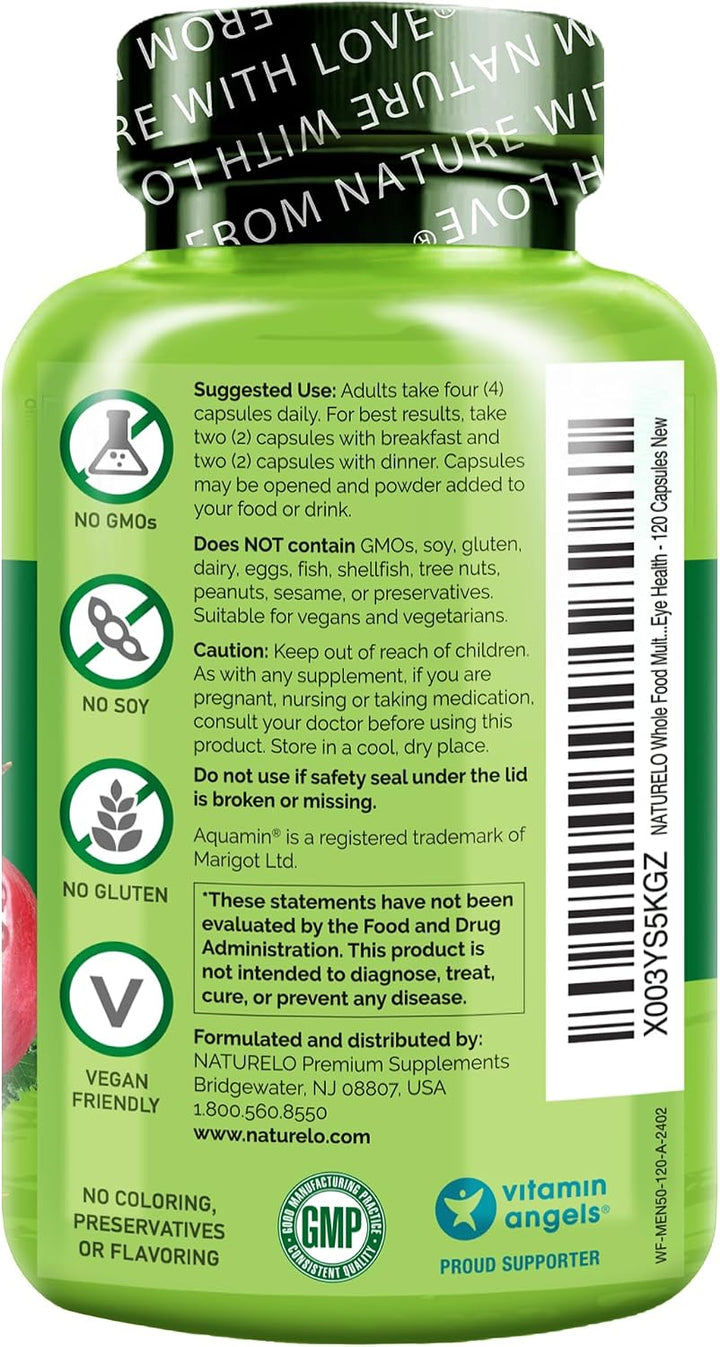 NATURELO Multivitamínico de Alimentos Integrales para Hombres de 50...