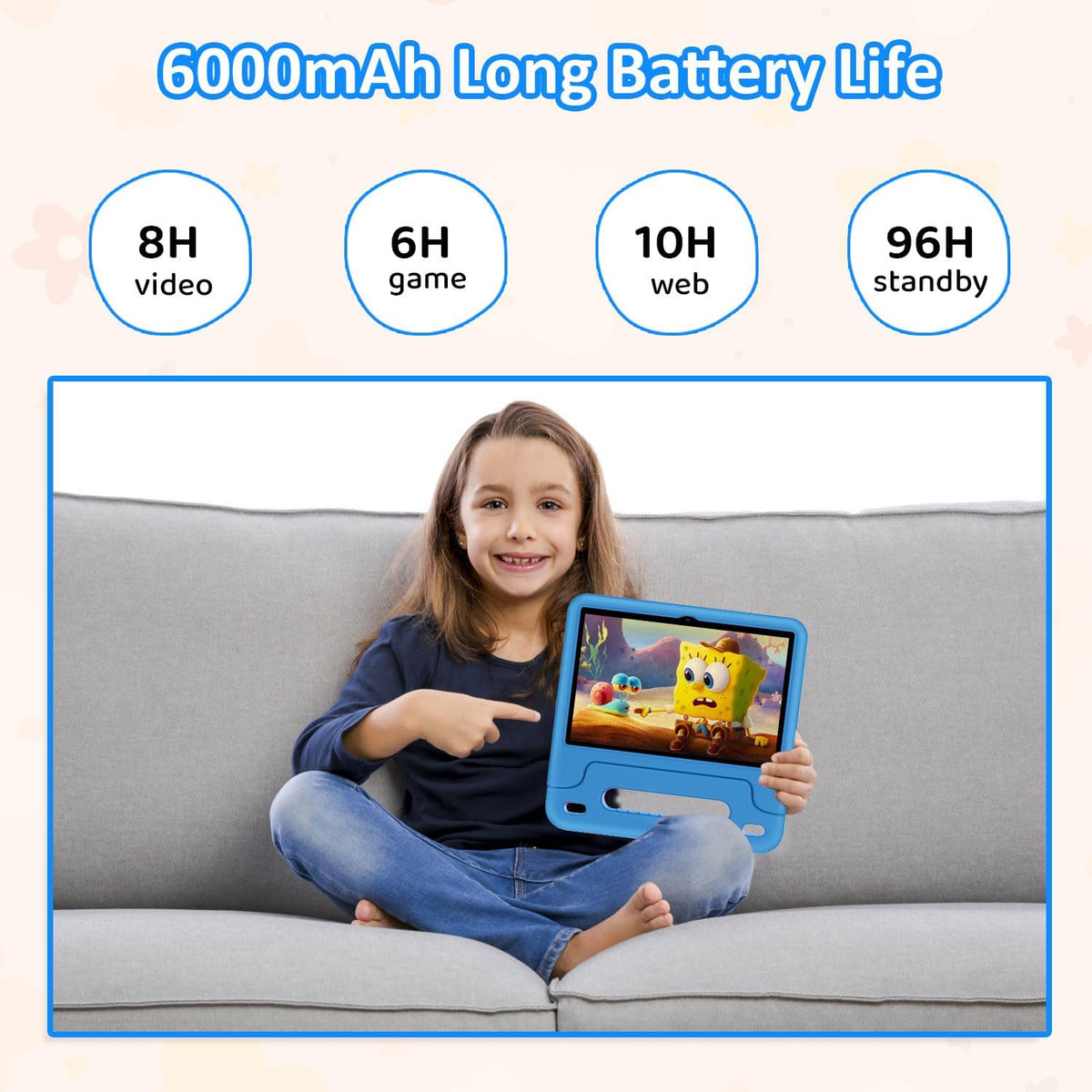 WXUNJA Tablet Android 15 Kids 2025, tabletas actualizadas de 10.1 p...