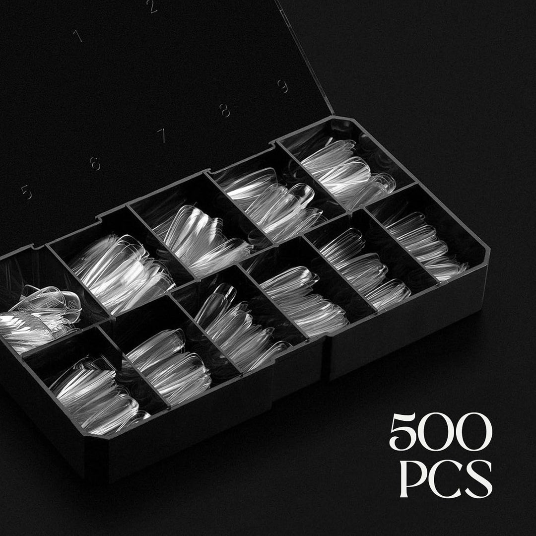 Caja de puntas largas de uña postiza stiletto moldeada Aprés Gel-X®...