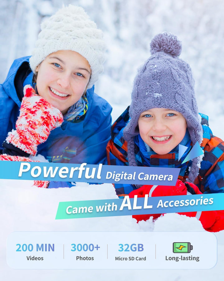 Cámara digital, FHD 1080P - Cámara de apuntar y disparar con zoom d...