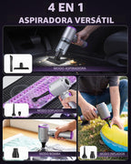 Aspirador de coche de mano 16KPa inalámbrico con pantalla LCD