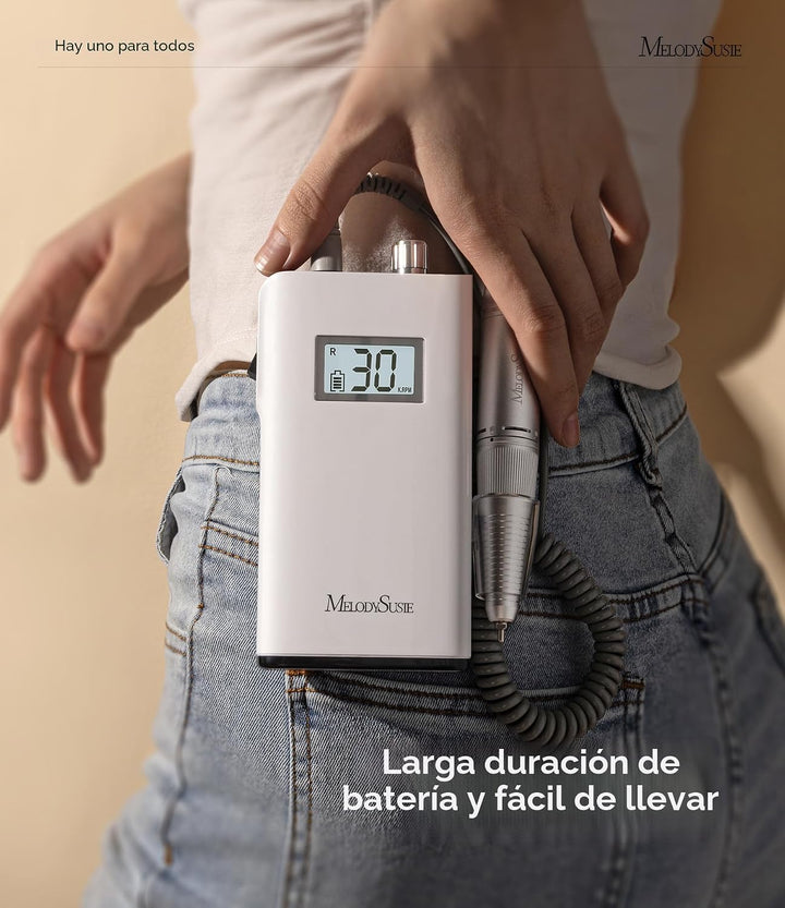MelodySusie Taladro de uñas inalámbrico de nivel de entrada con cli...