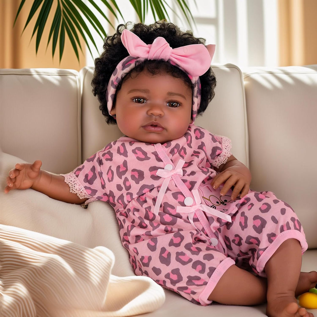 BABESIDE Muñecas Reborn Baby niña negra, de 20 pulgadas, realista,...