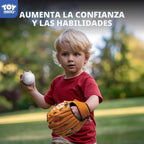 TOY Life Tball Set para niños de 3-5 y 5-8 años – Juego de camiseta de béisbol y bate para niños pequeños con guante y 6 pelotas – Regalo ideal para jugar al aire libre y entrenamiento de principiantes
