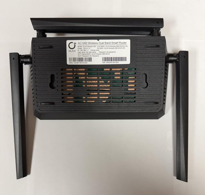 OLAX Scorpio X60 AC1200 Router WiFi de doble banda, enrutador de ma...