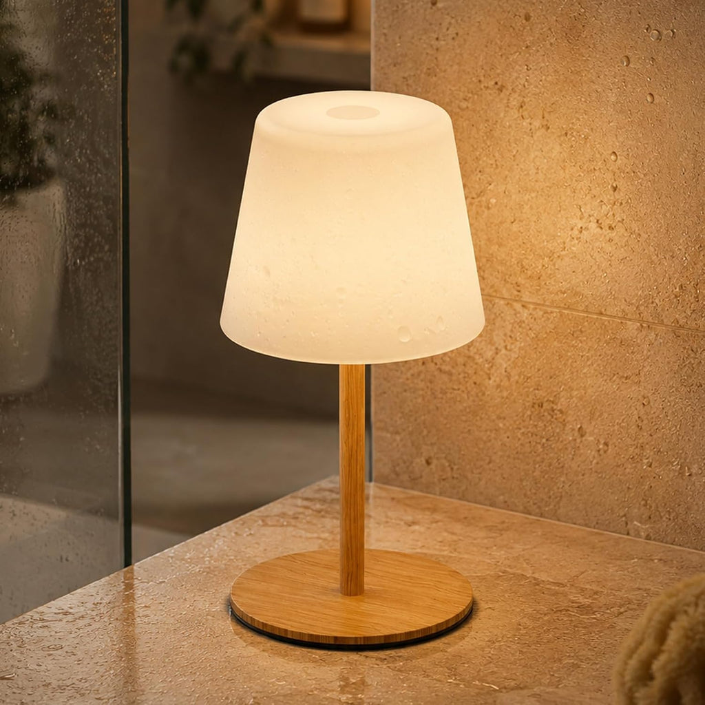 Lámpara Lámpara de ducha recargable impermeable, lámpara de mesa inalámbrica para