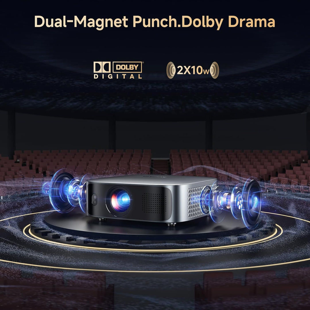 Proyector de corto alcance 4K con WiFi y Bluetooth, proyector intel...