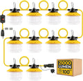 Cadena de luz LED de construcción de 3 puntas de 100 pies con