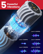 FITINDEX Rodillo de espuma vibratoria para ejercicio,5 velocidades de
