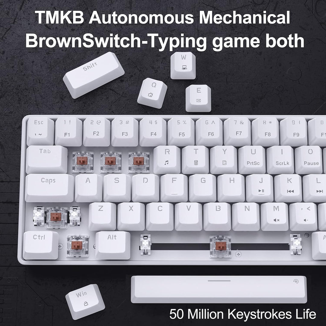 DIERYA T68SE 60% Teclado mecánico para juegos, ultra compacto mini...