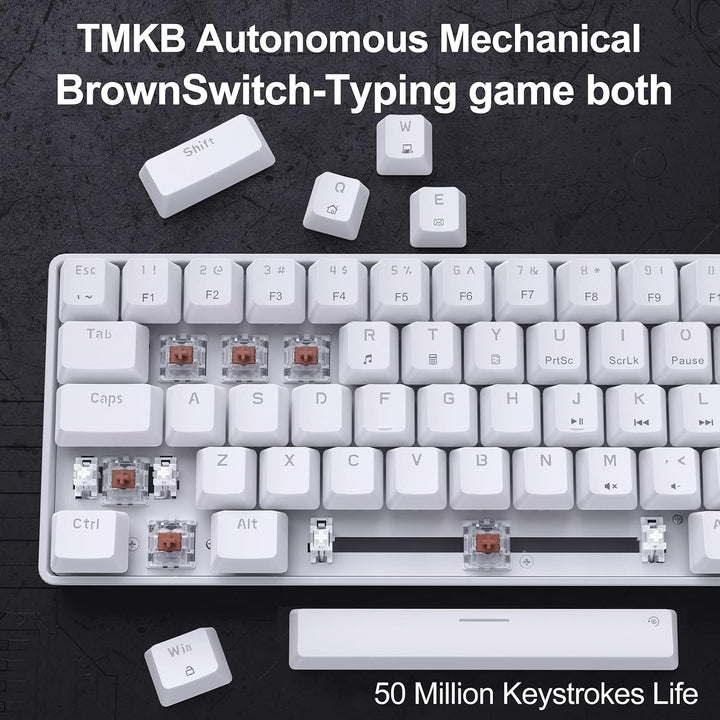 DIERYA T68SE 60% Teclado mecánico para juegos, ultra compacto mini...