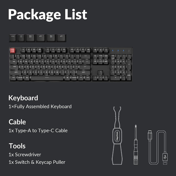 Keychron K10 versión 2 tamaño completo 104 teclas Bluetooth teclado...