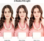 Mini micrófono inalámbrico con luz de relleno de selfie con clip