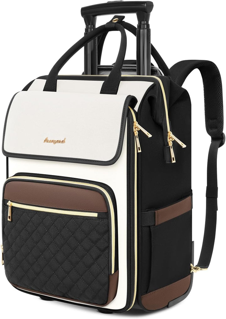 Mochila rodante Arcoyard para mujeres, mochila rodante para portáti...