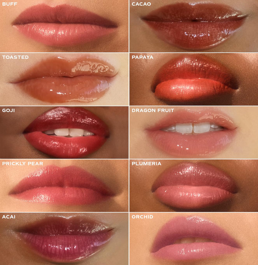 Saltair Bálsamo de aceite labial hidratante, brillo labial transpar...