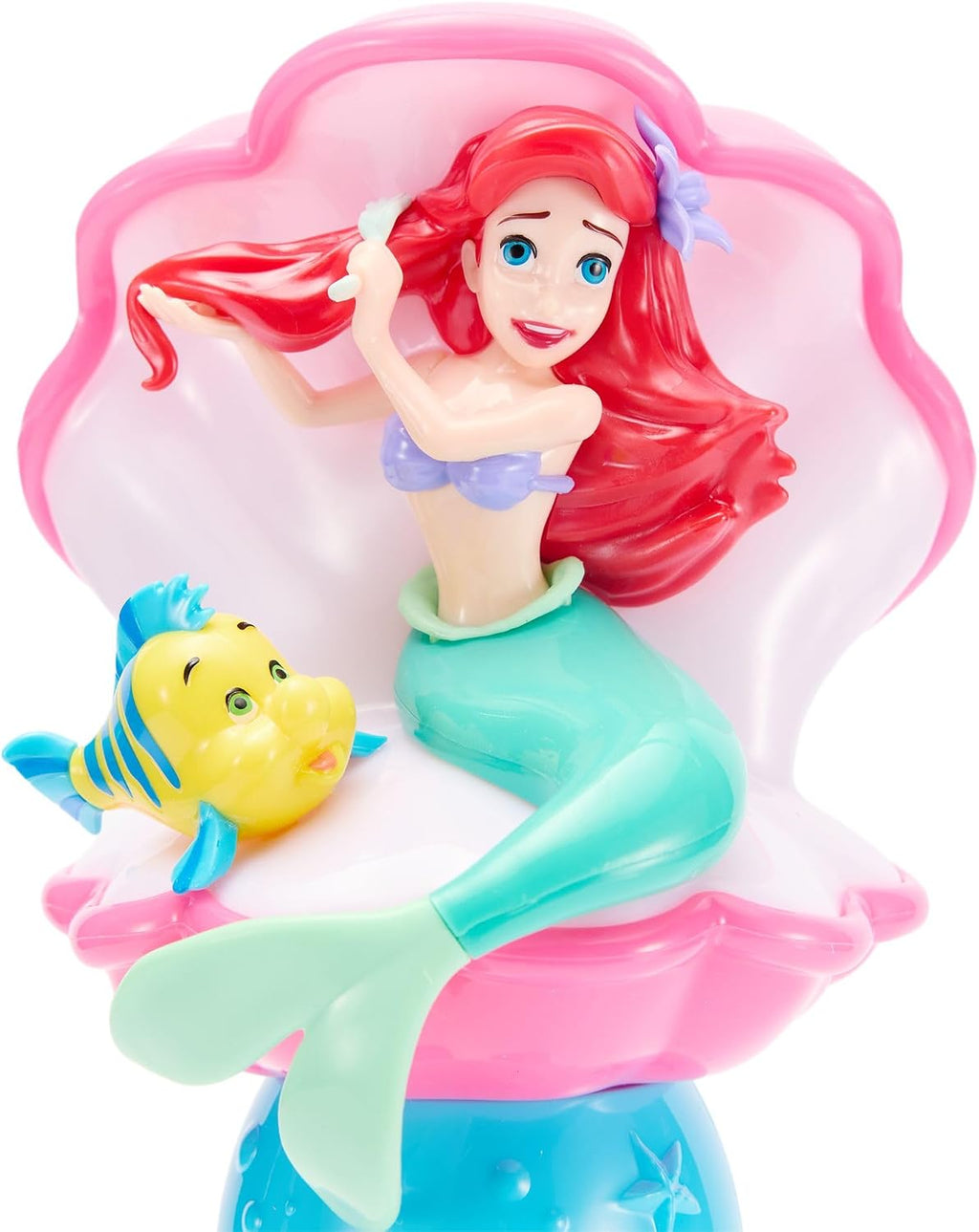 Disney Store Varita de burbujas con luz y sonido oficial de The Little Mermaid Ariel & Flounder - Juguete LED interactivo, perfecto para niños y fanáticos, ideal para juegos al aire libre y fiestas