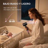Secador de pelo iónico con difusor y concentrador, secadora de alta...