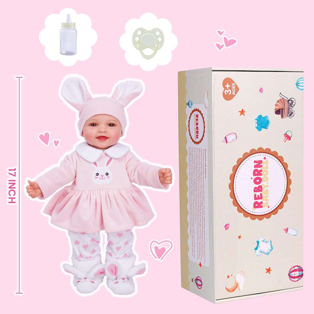 BABESIDE Muñecas bebé gemelas - 17" Muñecas recién nacidas geme...