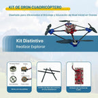 Kit de Drone Cuadricóptero DIY: Un Proyecto STEM Único con Motor sin Escobillas, Vuelo Estacionario con Flujo Óptico, Despegue y Aterrizaje con Un Clic, y Giro de 360° para que los Entusiastas del DIY