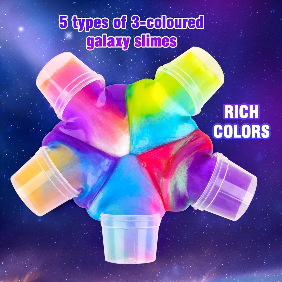 Paquete de 118 juguetes de slime para fiesta, mini galaxia a granel para aliviar el estrés para niños, masilla suave, juguete de bricolaje, suministros para el aula, cumpleaños, bolsas de regalo, calendario de Adviento