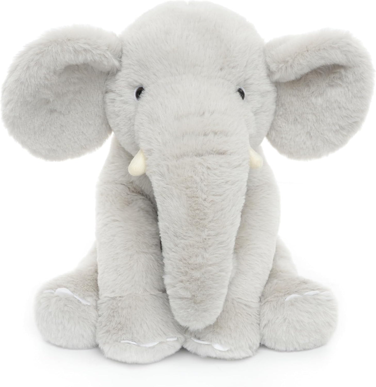 WEIGEDU Elefante de peluche gris de 13" - Juguete de felpa para...