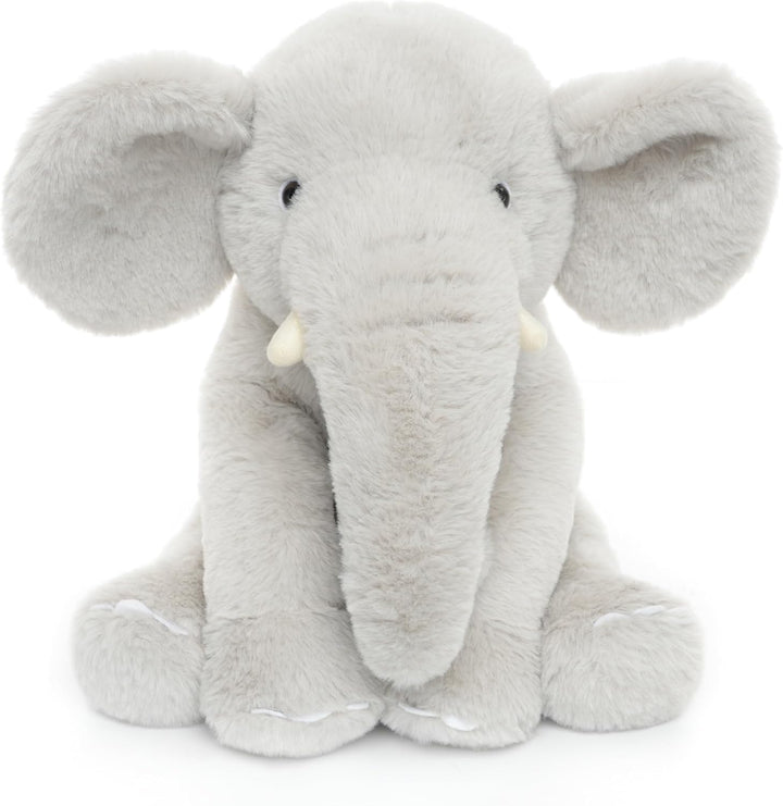 WEIGEDU Elefante de peluche gris de 13" - Juguete de felpa para...