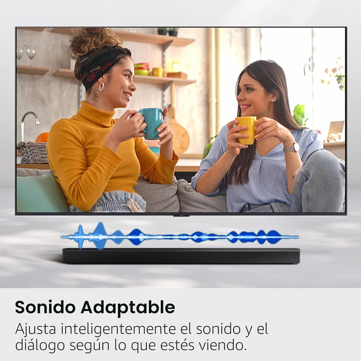 Samsung Barra de sonido de la serie B HW-B550F 2.1 ch DTS Virtual:X Barra de sonido con subwoofer (modelo 2025) Modo de mejora de voz, refuerzo de graves, sonido adaptativo