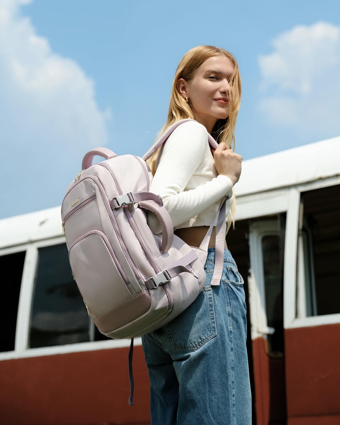 LOVEVOOK Mochila de viaje para mujer, mochila de transporte de 40 l...