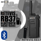 Retevis RB37 - Walkie Talkies Bluetooth para adultos, radio bidireccional con auricular, VOX, 2000 mAh, tipo C, Walkie Talkies inalámbricos (paquete de 1)