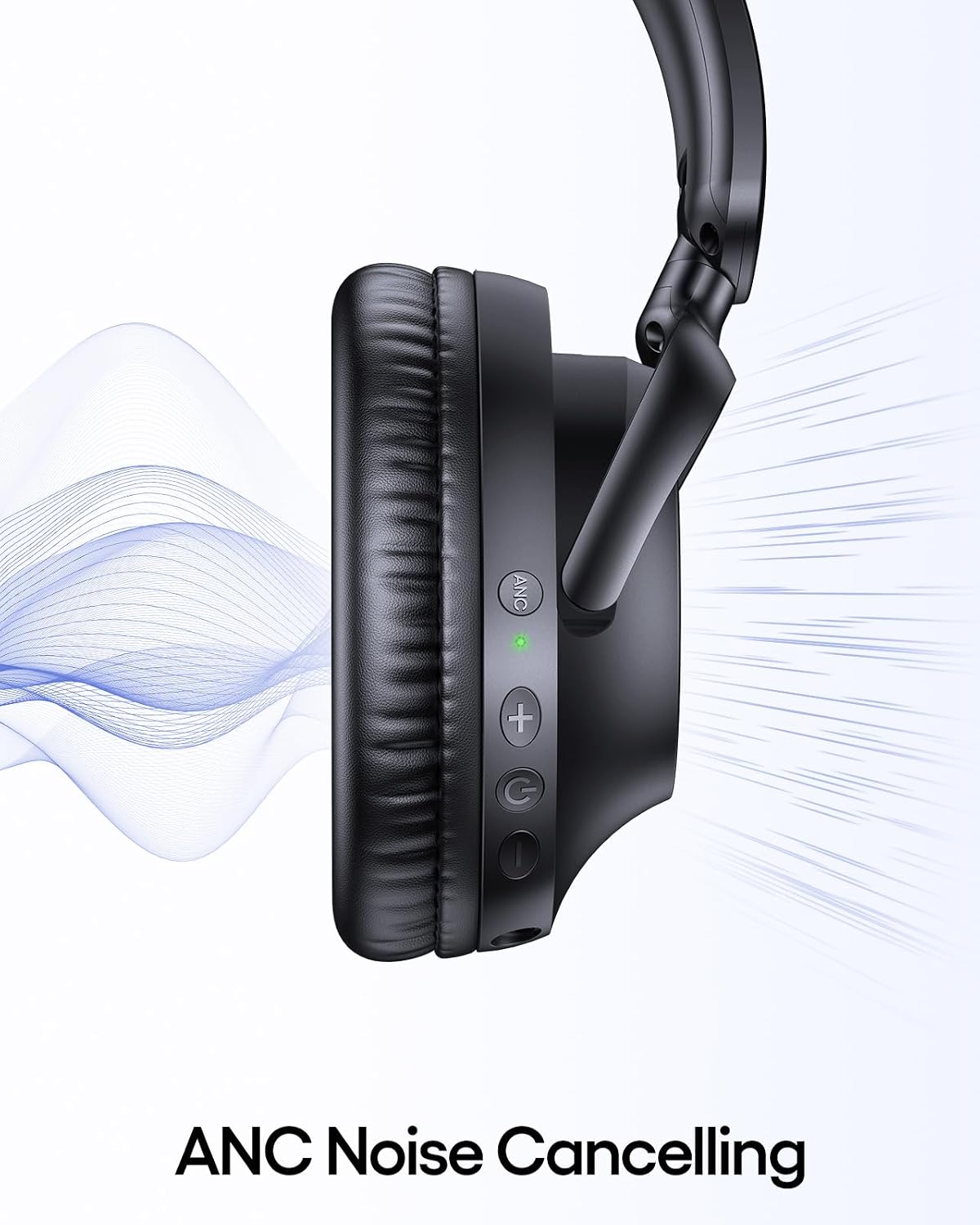 TAGRY Auriculares híbridos con cancelación activa de ruido, 100 horas de reproducción, inalámbricos, sobre la oreja, Bluetooth con carga rápida, audio de alta resolución