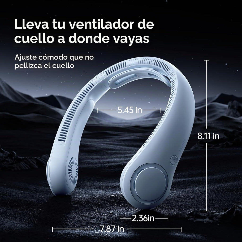 JISULIFE Ventilador de cuello portátil actualizado: collarín manos...