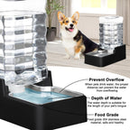 Dispensador de agua para perros de 2.4 galones, resistente a fugas