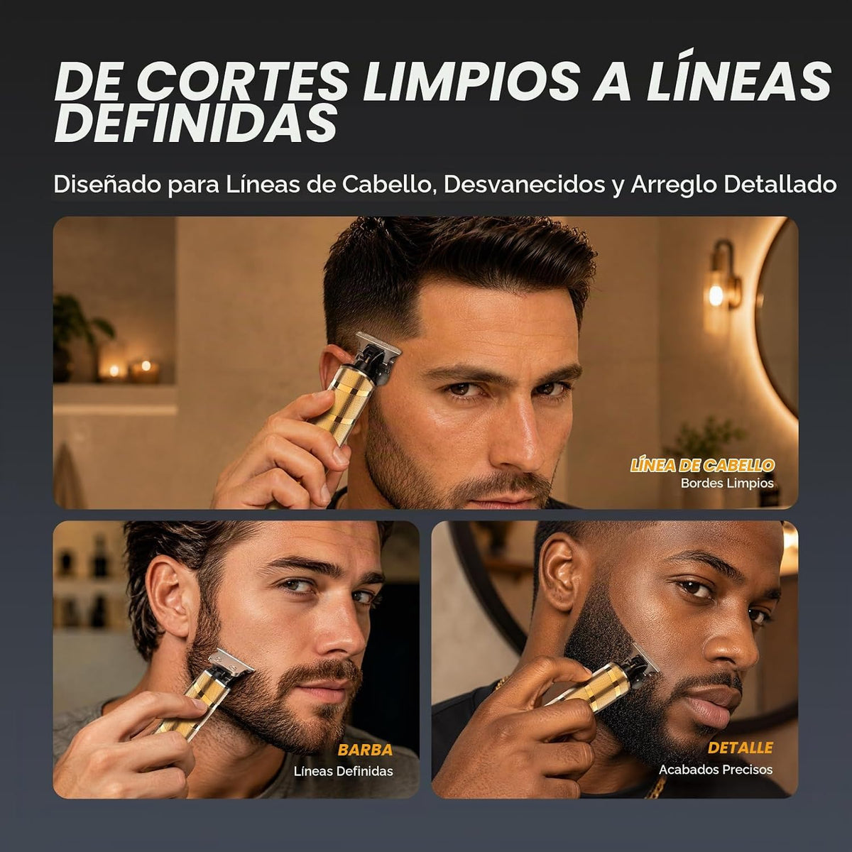 Ufree Recortadora de Barba para Hombres, Recortadora de Cabello con Cuchilla en T, Cortapelos Edgeado Zero Gap