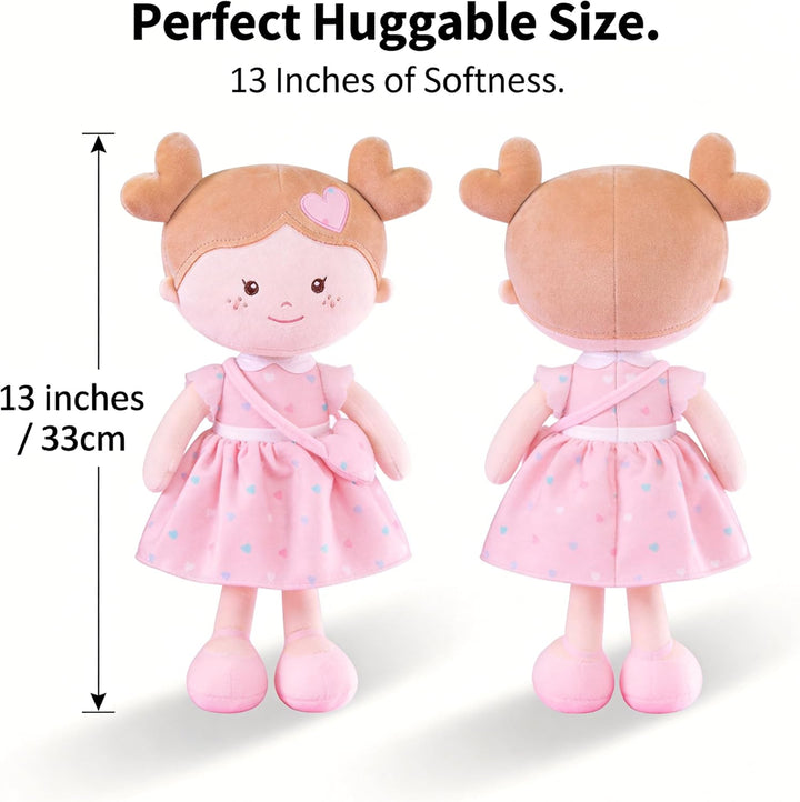 Onetoo First Baby Dolls - Muñeco de trapo de felpa suave para niñas...