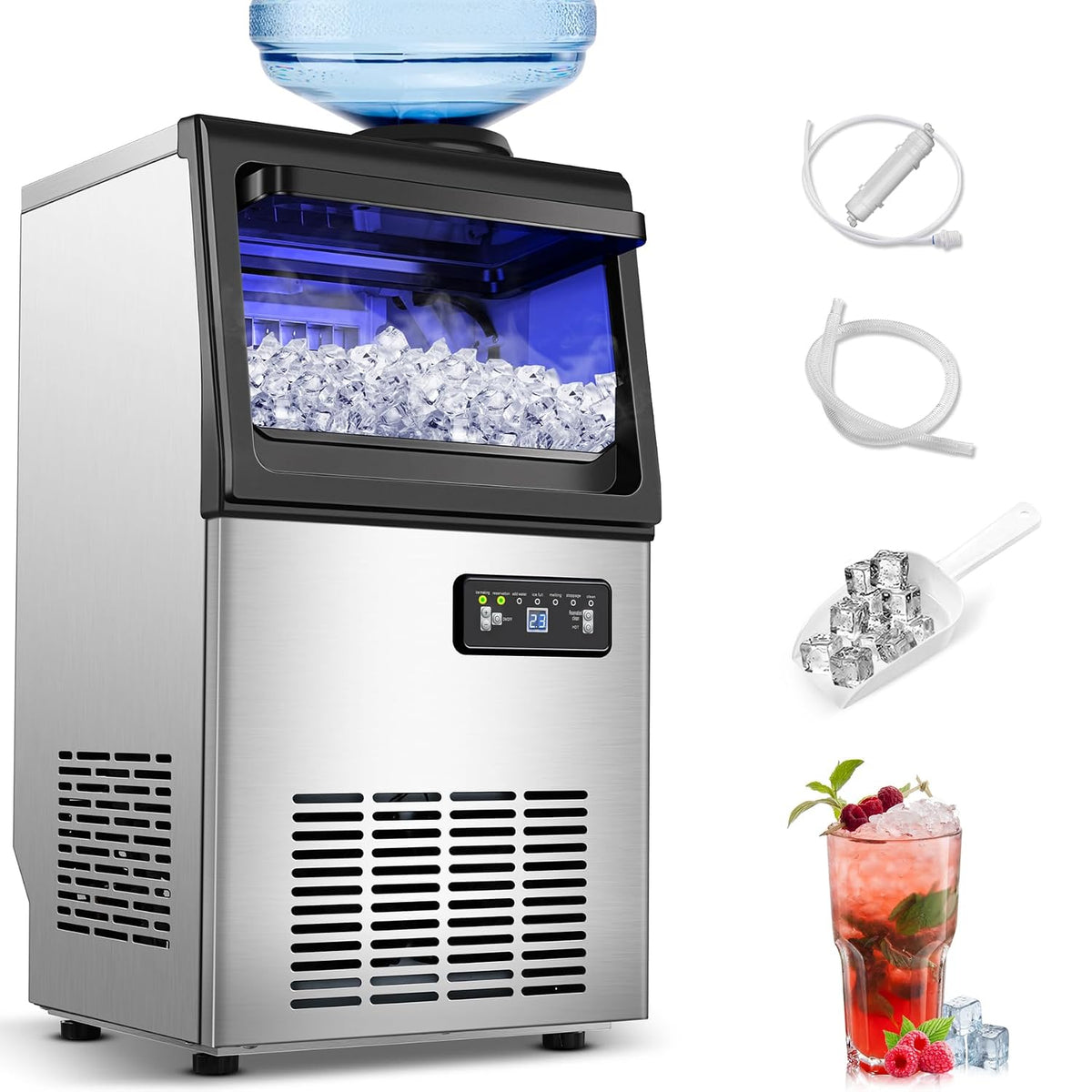 Máquina comercial del fabricante de hielo 110LBS/24H debajo de la