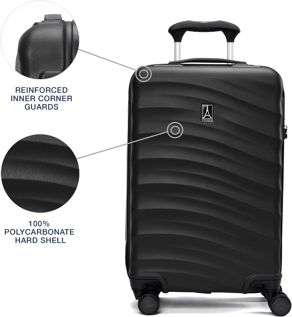 Travelpro Maxlite Air V2 - Bolso de mano extensible rígido, negro, 20