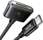 LISEN Cargador magnético para MacBook de 140 W, 3 cables para MacBook Pro