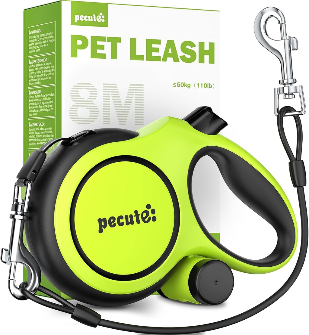 Pecute Correa retráctil resistente para perros de 26 pies para perros