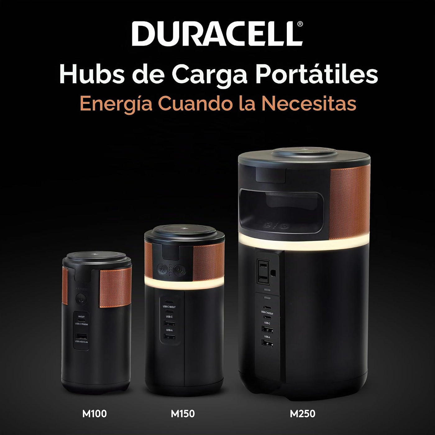 Duracell Hub de carga portátil M250 - Cargador de 250 W para portát...