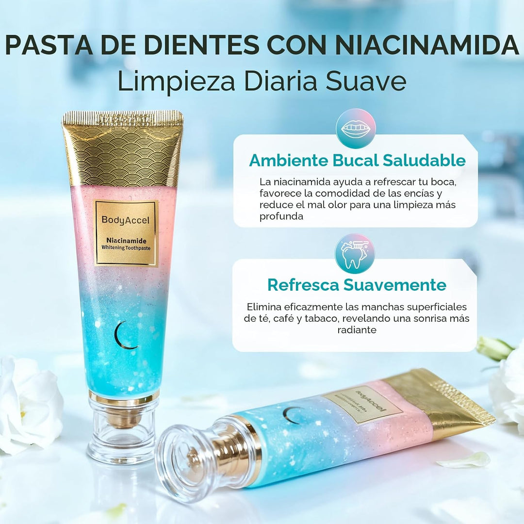BodyAccel Pasta de dientes blanqueadora con Niacinamida \u2013 Past...