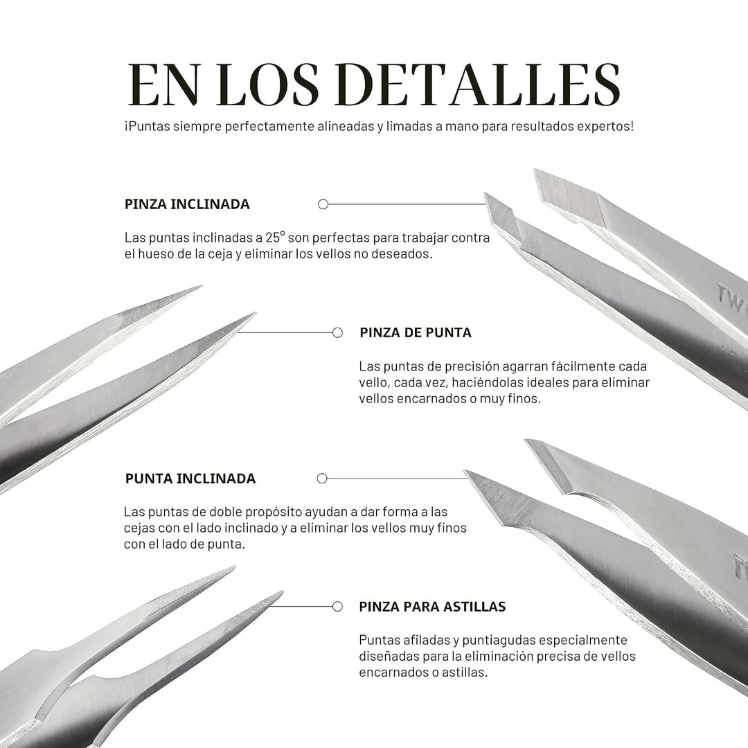 Tweezerman - Pinza inclinada exclusiva azul de noche, pinzas para d...
