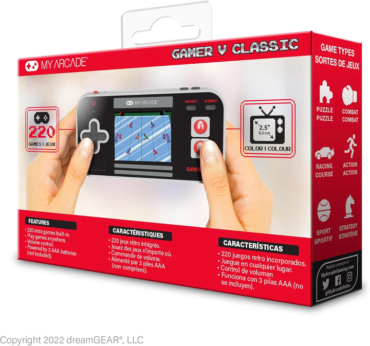 My Arcade Gamer V Classic-Red: sistema de juegos portátil con 220 j...