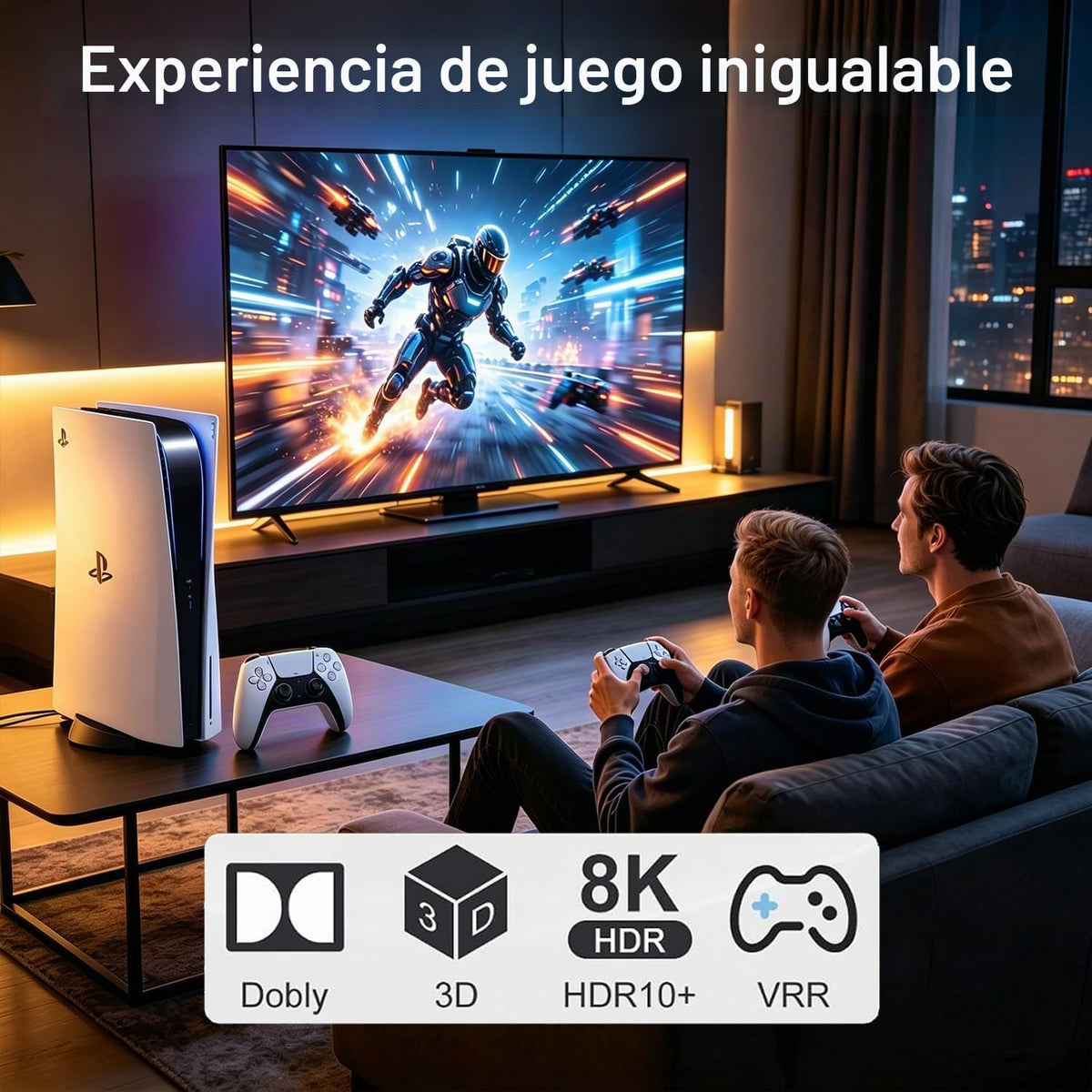 Interruptor HDMI 2.1, conmutador HDMI 8K 4 en 1 salida 8K @60Hz 4K @240Hz HDMI 2.1 selector de conmutador con soporte remoto CEC 3D HDR HDCP2.3 Dolby Vision/Atmos para PS5/4 Xbox Nintendo Switch Fire