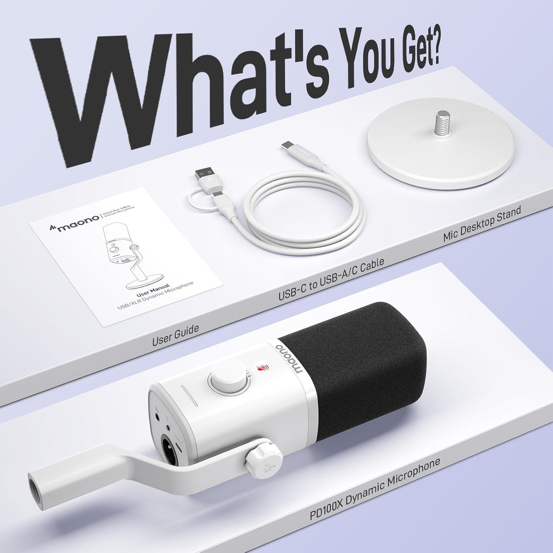MAONO - Micrófono dinámico para juegos Micrófono dinámico USB\/XLR...