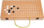 Juego de Go plegable de 19 x 19 con tablero de bambú y tazones y piezas de imitación de jade